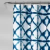 Geo Shibori Shower Curtain Navy - Lush Décor