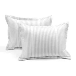 Drew Stripe Farmhouse Silver-Infused Antimicrobial Comforter Set - Lush Décor -Home Decoration Promotion GUEST 041fae0c ff5b 45d7 84bf 65204558a3e8