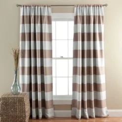 2pk 52"x84" Light Filtering Striped Window Curtain Panels - Lush Décor -Home Decoration Promotion GUEST 07caa077 44c6 4de1 a49f 0171244385e5