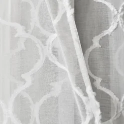 2pk 38"x95" Sheer Avon Trellis Curtain Panels White - Lush Décor 11 2pk 38"x95" Sheer Avon Trellis Curtain Panels White - Lush Décor -Home Decoration Promotion GUEST 084df317 925e 4168 848d fe8ab375d1ff