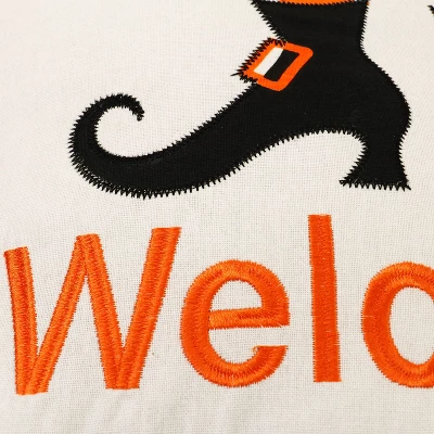 20"x20" Oversize Welcome Pretties Halloween Square Throw Pillow White - Lush Décor 1 20"x20" Oversize Welcome Pretties Halloween Square Throw Pillow White - Lush Décor