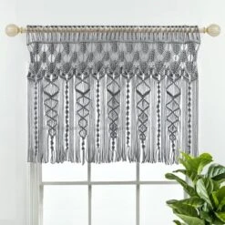 30"x40" Boho Macrame Textured Cotton Window Valance - Lush Décor -Home Decoration Promotion GUEST 0ca8fe74 3ef1 4b45 ba3a bf7650065aa7