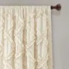 Set Of 2 Ruffle Diamond Light Filtering Window Curtain Panels - Lush Décor