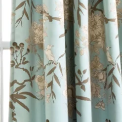 2pk 54"x84" Light Filtering Botanical Garden Curtain Panels Blue - Lush Décor -Home Decoration Promotion GUEST 106fe712 4fd5 4976 9c17 096f65bf2e5d 1