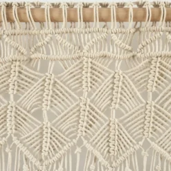 40"x30" Boho Macrame Tassel Cotton Window Valance Tan - Lush Décor -Home Decoration Promotion GUEST 10b2fd9c 898d 4e5f b14c 1745e1ff3ab8