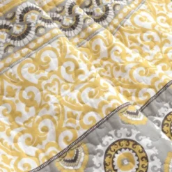 50"x60" Nesco Striped Reversible Cotton Throw Blanket Yellow/Gray - Lush Décor -Home Decoration Promotion GUEST 124be20e aa6c 4d92 82f0 8809dd8e8ce4