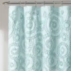 72"x84" Keila Shower Curtain Blue - Lush Décor