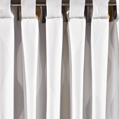 2pk 52"x108" Light Filtering Mid-Century Geo Curtain Panels Gold/Gray - Lush Décor 5 2pk 52"x108" Light Filtering Mid-Century Geo Curtain Panels Gold/Gray - Lush Décor - Image 5