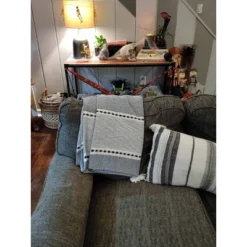 50"x60" Herringbone Striped Yarn Dyed Cotton Woven Throw Blanket With Tassels - Lush Décor -Home Decoration Promotion GUEST 1708a45c 5b8b 4fe9 803b 907bfd6d219f