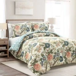 3pc Sydney Cotton Duvet Cover Set Green/Blue - Lush Décor -Home Decoration Promotion GUEST 17482246 d644 42d0 add3 b228bd05c17c