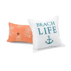 Coastal Reef Feather Reversible Quilt Set Blue/Coral - Lush Décor 12 Coastal Reef Feather Reversible Quilt Set Blue/Coral - Lush Décor -Home Decoration Promotion GUEST 17c03992 e217 433e 95fc a6b601cb4675