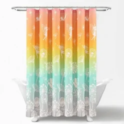 72"x72" Kids' Make A Wish Dandelion Fairy Ombre Shower Curtain Single Pastel Rainbow - Lush Décor -Home Decoration Promotion GUEST 18e99935 06d3 46a8 9087 b35ead7bec17