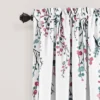 Set Of 2 Mirabelle Watercolor Floral Light Filtering Window Curtain Panels - Lush Décor
