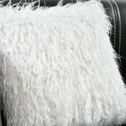 Luca Faux Fur Square Throw Pillow White - Lush Décor -Home Decoration Promotion GUEST 1969eec5 b64f 438a b028 4ff0f9590e97