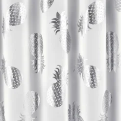 Pineapple Toss Shower Curtain Single Silver - Lush Décor -Home Decoration Promotion GUEST 19eda150 ebc5 402c b084 4c79e8693bc7