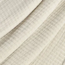 50"x60" Solid Kantha Pick Stitched Yarn Dyed Cotton Woven Throw Blanket - Lush Décor -Home Decoration Promotion GUEST 19f2cf4d af58 4ea8 bf35 d28a60e762fc