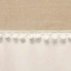 Adelyn Pom Pom Shower Curtain Neutral - Lush Décor -Home Decoration Promotion GUEST 19fa82e4 f7b2 4e5f b08d a62426ec42f0