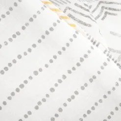 50"x60" Hygge Geo Reversible Cotton Throw Blanket Yellow/Gray - Lush Décor -Home Decoration Promotion GUEST 22e4fe84 7a61 4527 948a 95c6a05946a9