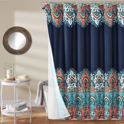 14pc Bohemian Meadow Shower Curtain With Peva Lining And Rings Set - Lush Décor 5 14pc Bohemian Meadow Shower Curtain With Peva Lining And Rings Set - Lush Décor - Image 5