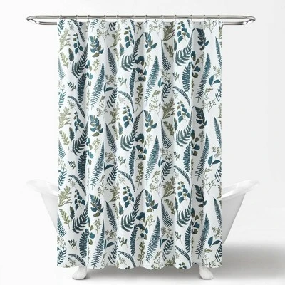72"x72" Devonia Allover Single Shower Curtain White/Green - Lush Décor 4 72"x72" Devonia Allover Single Shower Curtain White/Green - Lush Décor - Image 4