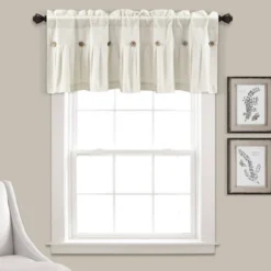 18"x52" Farmhouse Linen Button Window Valance - Lush Décor 17 18"x52" Farmhouse Linen Button Window Valance - Lush Décor -Home Decoration Promotion GUEST 25f2de2c 557a 40d9 b401 68722434bbc4