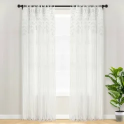 84"x40" Boho Macrame Leaf Cotton Window Curtain Panel - Lush Décor 17 84"x40" Boho Macrame Leaf Cotton Window Curtain Panel - Lush Décor -Home Decoration Promotion GUEST 28bd50a5 5d26 4b4b 8a51 e03b7705de78