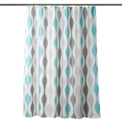 Mid-Century Geo Shower Curtain - Lush Décor -Home Decoration Promotion GUEST 2949bb7b 0fca 4914 8ac0 f099fd820667