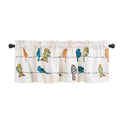 18"x52" Rowley Birds Light Filtering Valance - Lush Décor 4 18"x52" Rowley Birds Light Filtering Valance - Lush Décor - Image 4
