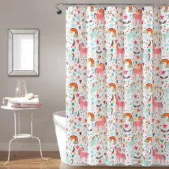 72"x72" Unicorn Heart Shower Curtain - Lush Décor -Home Decoration Promotion GUEST 2afce90e c23a 47bc bc0c 17052a08f5a3