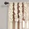 84"x52" Ruched Waterfall Linen Window Curtain Panel - Lush Décor