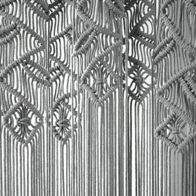 84"x40" Boho Macrame Leaf Cotton Window Curtain Panel - Lush Décor 5 84"x40" Boho Macrame Leaf Cotton Window Curtain Panel - Lush Décor - Image 5