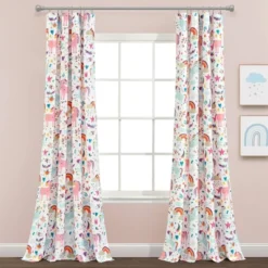 84"x52" Set Of 2 Unicorn Heart Window Curtain Panels - Lush Décor -Home Decoration Promotion GUEST 340f3724 ea15 4249 8604 edf344482ae7