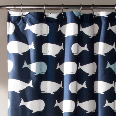 Whale Shower Curtain - Lush Décor 1 Whale Shower Curtain - Lush Décor