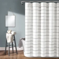Ombre Striped Yarn Dyed Cotton Shower Curtain - Lush Décor -Home Decoration Promotion GUEST 374ed943 58d3 4a69 944f f6436fcba1e4