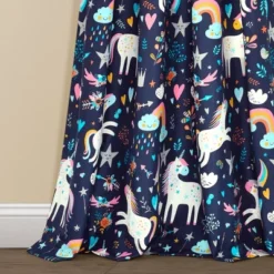 84"x52" Set Of 2 Unicorn Heart Window Curtain Panels - Lush Décor -Home Decoration Promotion GUEST 382cb9a2 d17d 4946 a194 c5cfcec38629