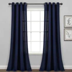 Set Of 2 (84"x52") Faux Linen Grommet Window Curtain Panels - Lush Décor 20 Set Of 2 (84"x52") Faux Linen Grommet Window Curtain Panels - Lush Décor -Home Decoration Promotion GUEST 3952fa70 208e 4608 a85d 4fe1870e6c31