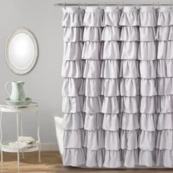 Ruffle Shower Curtain - Lush Décor -Home Decoration Promotion GUEST 3a836bc2 12a7 43c9 9b53 d46eb0b8bde1