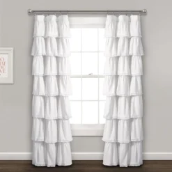 52"x84" Ruffle Window Curtain Panel - Lush Décor -Home Decoration Promotion GUEST 3aa86175 d565 4c7b aab0 6ddad89b5b6a