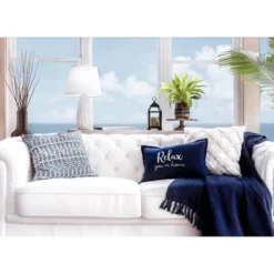 20"x20" Oversize Yani Family-Friendly Square Throw Pillow Cover Navy - Lush Décor -Home Decoration Promotion GUEST 3bde9d60 b180 48b7 a798 73c36d83ad8a 1