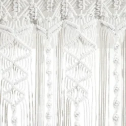 50"x20" Boho Macrame Textured Cotton Window Valance White - Lush Décor -Home Decoration Promotion GUEST 3db9a191 5892 425a a23c 76507962e088