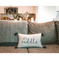 13"x20" 'Let's Cuddle' Family-Friendly Lumbar Throw Pillow Cover White - Lush Décor -Home Decoration Promotion GUEST 3f29afbc d593 41ba 8dbe 6795b15615af
