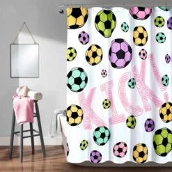 72"x72" Girls Soccer Kick Single Shower Curtain - Lush Décor -Home Decoration Promotion GUEST 429f7c3a aaa2 4cd4 8131 2752872f1111