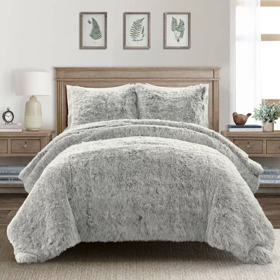 Lush Décor 3pc Emma Cozy Ultra Soft Two Tone Faux Fur Comforter Set 7 Lush Décor 3pc Emma Cozy Ultra Soft Two Tone Faux Fur Comforter Set - Image 7