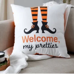 20"x20" Oversize Welcome Pretties Halloween Square Throw Pillow White - Lush Décor 5 20"x20" Oversize Welcome Pretties Halloween Square Throw Pillow White - Lush Décor -Home Decoration Promotion GUEST 452c2266 8c7a 4396 9854 dd29fe36e95e