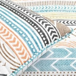 Lush Décor 3pc Hygge Geo Reversible Cotton Quilt & Sham Set -Home Decoration Promotion GUEST 464c5631 255d 4461 bf69 ce8a8aa8c8e0