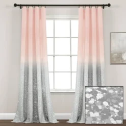 52"x84" Set Of 2 Glitter Ombre Metallic Print Window Curtain Panels - Lush Décor -Home Decoration Promotion GUEST 4acabd5f ad64 4b71 895b 95dd81840306