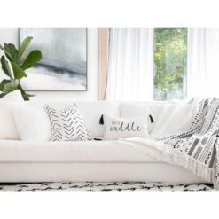 13"x20" 'Let's Cuddle' Family-Friendly Lumbar Throw Pillow Cover White - Lush Décor -Home Decoration Promotion GUEST 4b31d16e 0b7c 495a 84a7 0b0d0f41d9eb