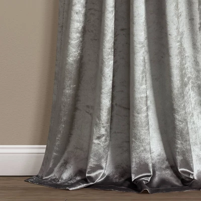 2pk 40"x84" Light Filtering Velvet Dream Bells Curtain Panels Silver - Lush Décor 3 2pk 40"x84" Light Filtering Velvet Dream Bells Curtain Panels Silver - Lush Décor - Image 3