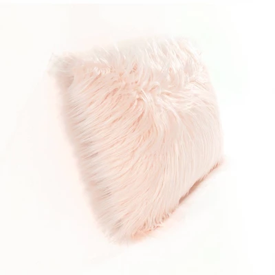 Oversize Mongolian Luca Soft Faux Fur Throw Pillow - Lush Décor 2 Oversize Mongolian Luca Soft Faux Fur Throw Pillow - Lush Décor - Image 2