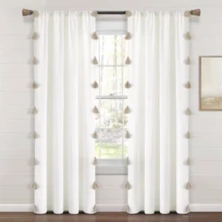 84"x52" Boho Faux Linen Texture Tassel Rod Pocket Window Curtain Panels - Lush Décor 16 84"x52" Boho Faux Linen Texture Tassel Rod Pocket Window Curtain Panels - Lush Décor -Home Decoration Promotion GUEST 4fc4ffb0 e5f8 4065 977a dcce1f5a86e9